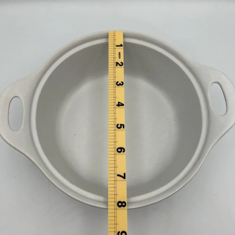 CorningWare Creations Stoneware Covered Casserole Oven Dish 1.5qt White